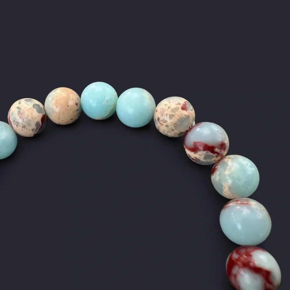Imperial Jasper Gemstone Bead Bracelet 8mm